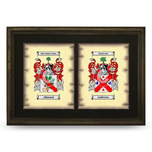 Double Coat of Arms Framed - Brown