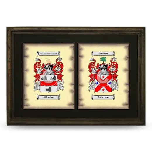 Double Coat of Arms Framed - Brown