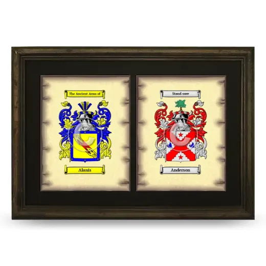 Double Coat of Arms Framed - Brown