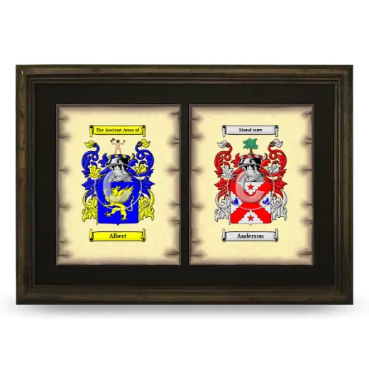 Double Coat of Arms Framed - Brown