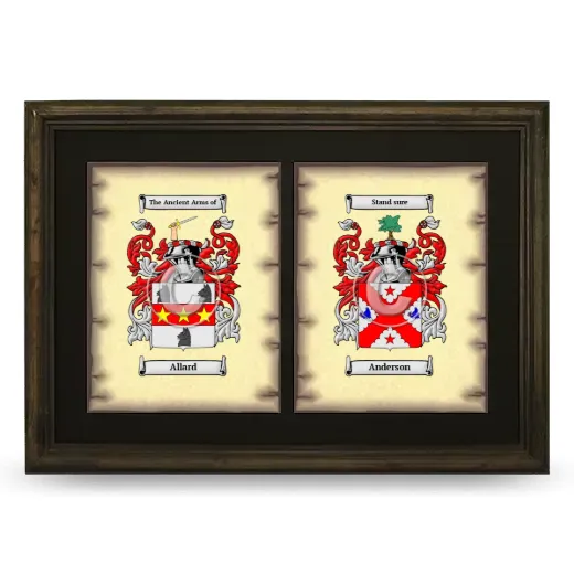 Double Coat of Arms Framed - Brown