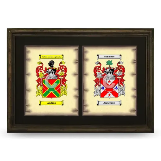Double Coat of Arms Framed - Brown