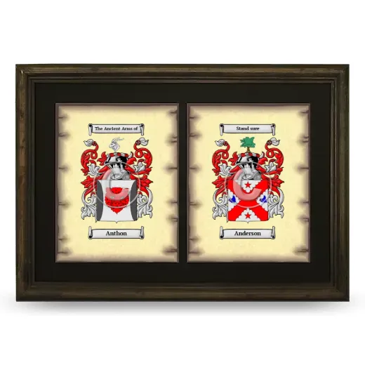 Double Coat of Arms Framed - Brown