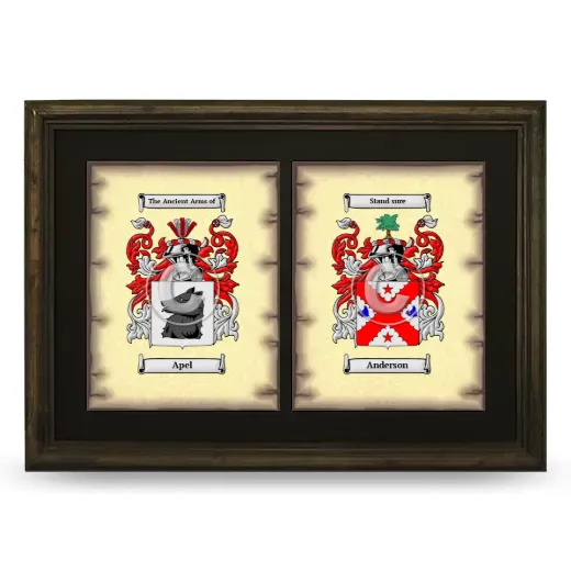 Double Coat of Arms Framed - Brown