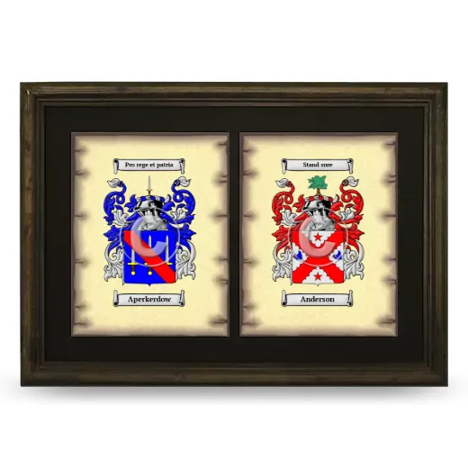 Double Coat of Arms Framed - Brown