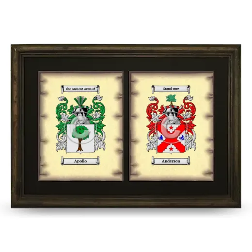 Double Coat of Arms Framed - Brown