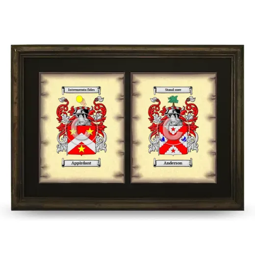 Double Coat of Arms Framed - Brown