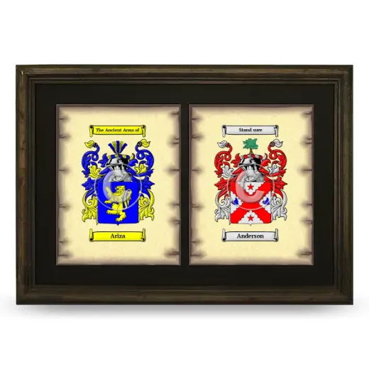 Double Coat of Arms Framed - Brown