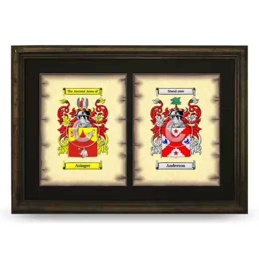 Double Coat of Arms Framed - Brown