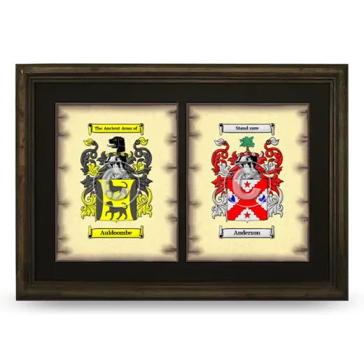 Double Coat of Arms Framed - Brown