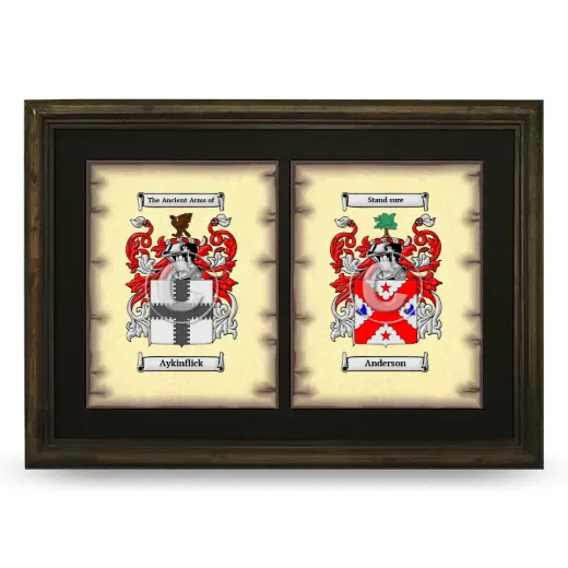 Double Coat of Arms Framed - Brown