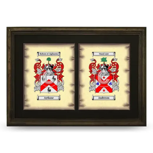 Double Coat of Arms Framed - Brown