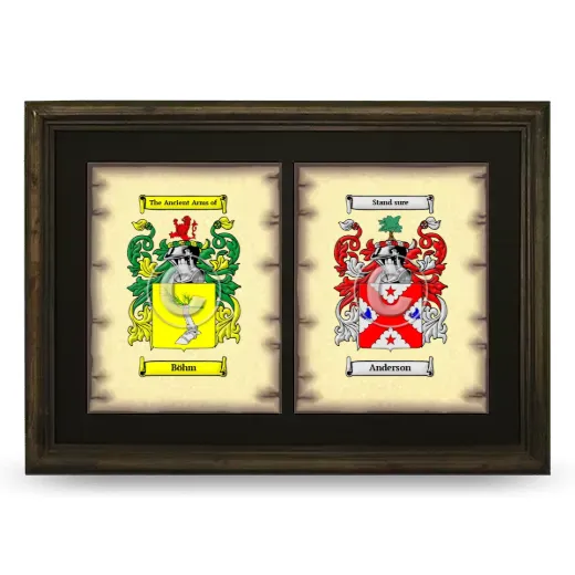 Double Coat of Arms Framed - Brown