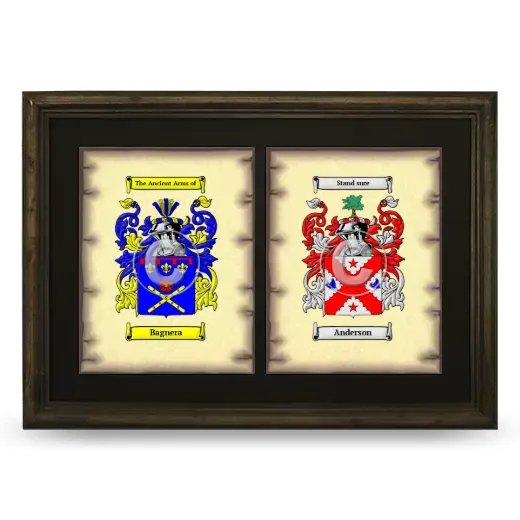 Double Coat of Arms Framed - Brown