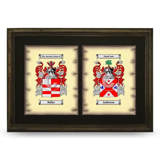 Double Coat of Arms Framed - Brown
