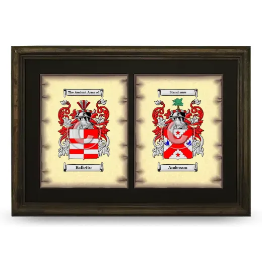 Double Coat of Arms Framed - Brown