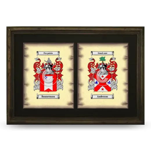 Double Coat of Arms Framed - Brown