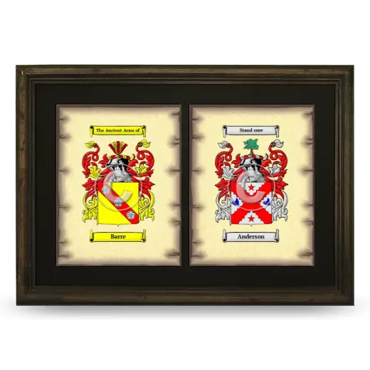 Double Coat of Arms Framed - Brown
