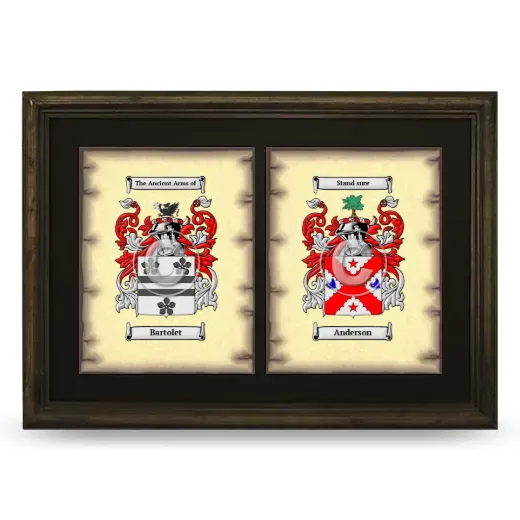 Double Coat of Arms Framed - Brown