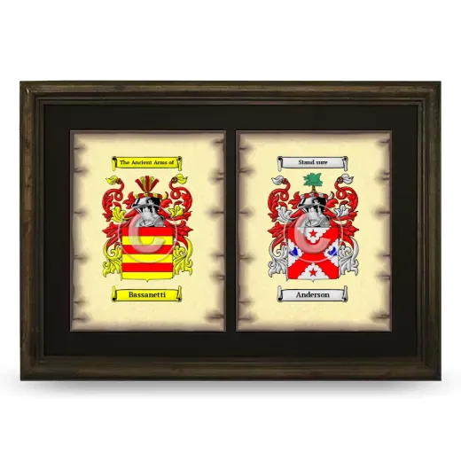 Double Coat of Arms Framed - Brown