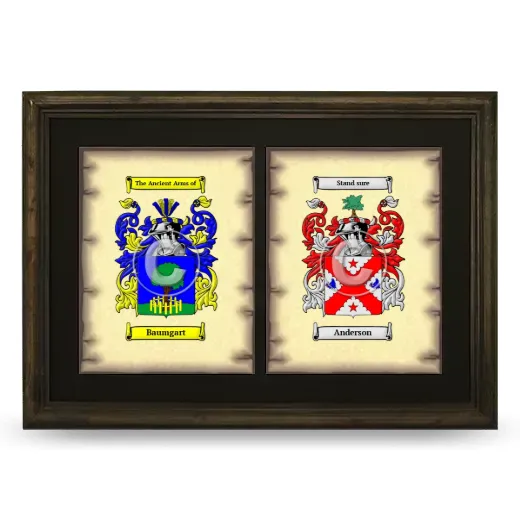Double Coat of Arms Framed - Brown
