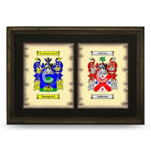 Double Coat of Arms Framed - Brown