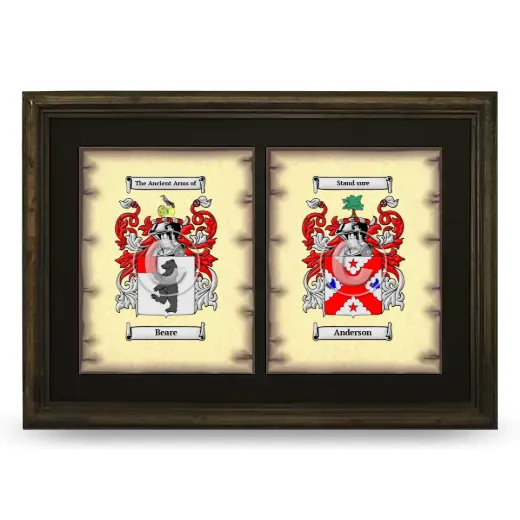 Double Coat of Arms Framed - Brown