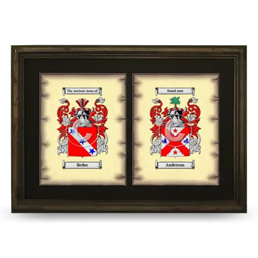 Double Coat of Arms Framed - Brown