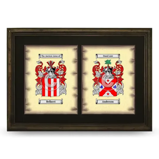 Double Coat of Arms Framed - Brown