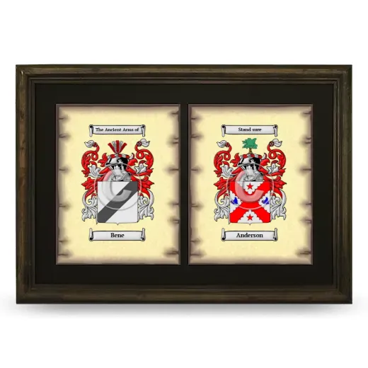 Double Coat of Arms Framed - Brown