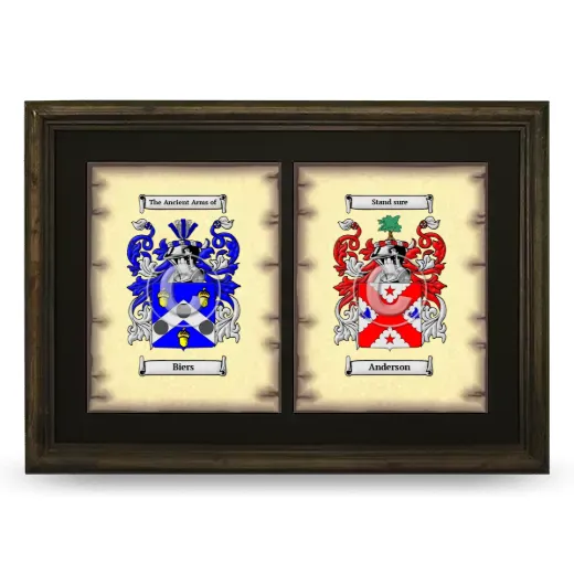 Double Coat of Arms Framed - Brown