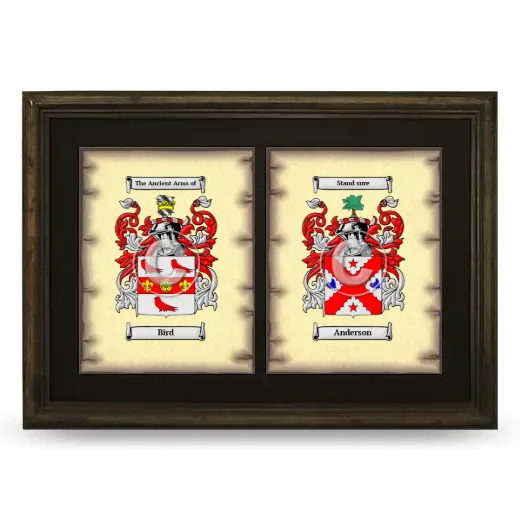 Double Coat of Arms Framed - Brown