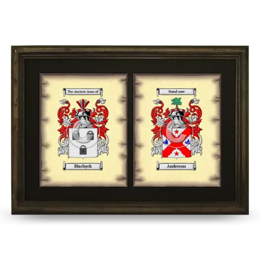 Double Coat of Arms Framed - Brown