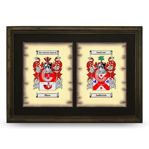 Double Coat of Arms Framed - Brown