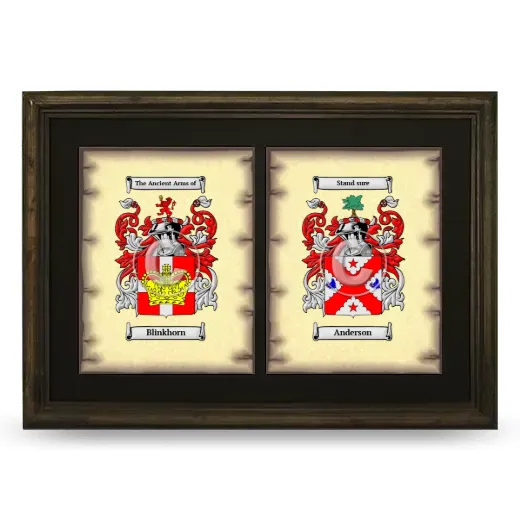 Double Coat of Arms Framed - Brown