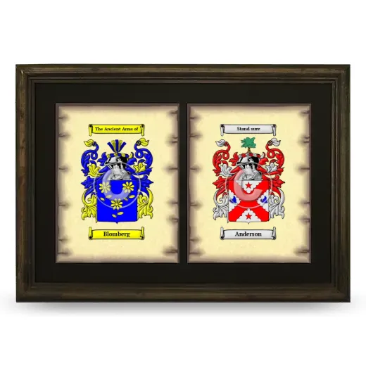 Double Coat of Arms Framed - Brown