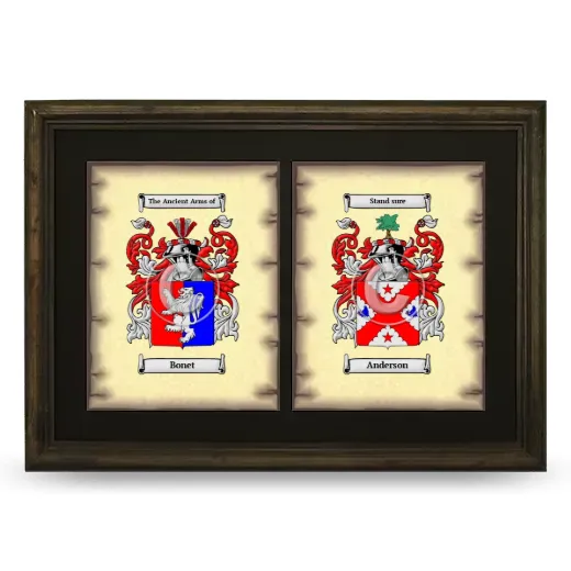Double Coat of Arms Framed - Brown