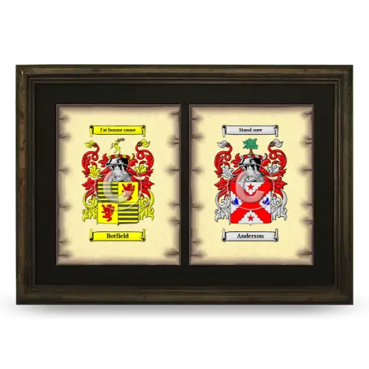 Double Coat of Arms Framed - Brown