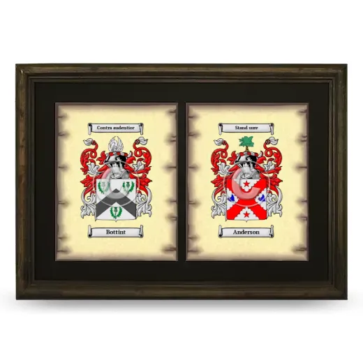 Double Coat of Arms Framed - Brown