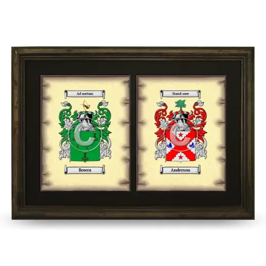 Double Coat of Arms Framed - Brown