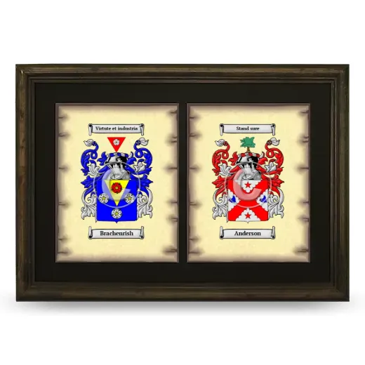 Double Coat of Arms Framed - Brown