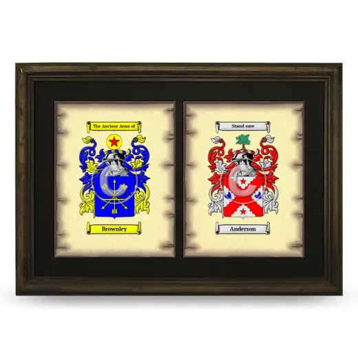 Double Coat of Arms Framed - Brown