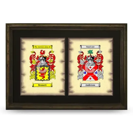Double Coat of Arms Framed - Brown