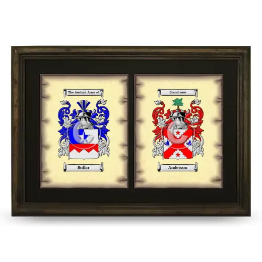 Double Coat of Arms Framed - Brown