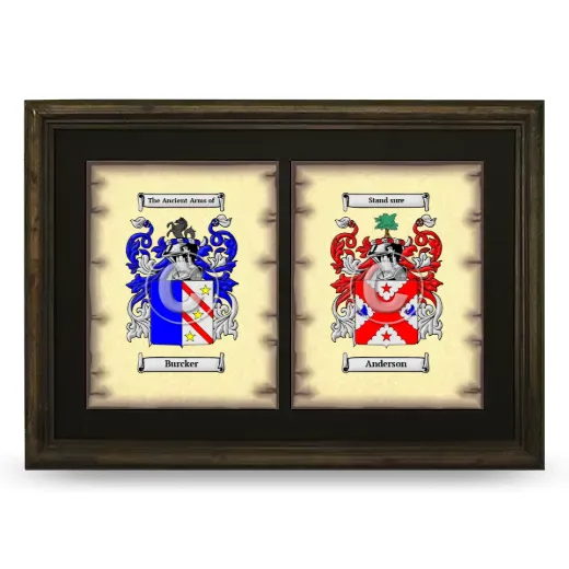 Double Coat of Arms Framed - Brown