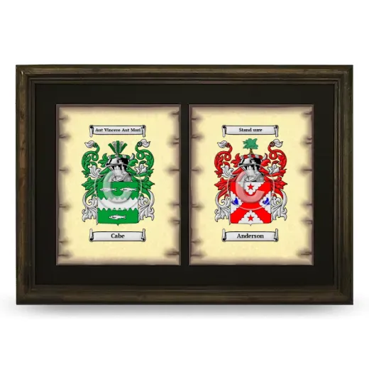Double Coat of Arms Framed - Brown