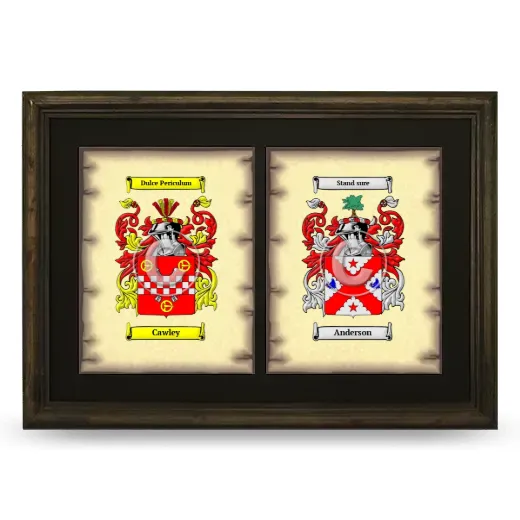 Double Coat of Arms Framed - Brown