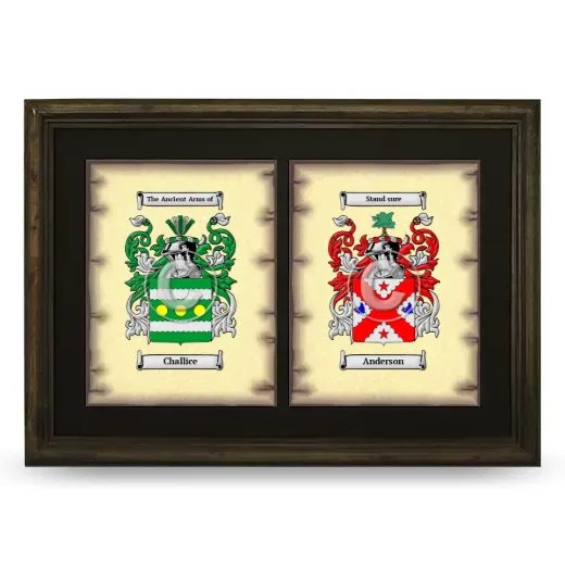 Double Coat of Arms Framed - Brown