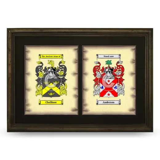 Double Coat of Arms Framed - Brown