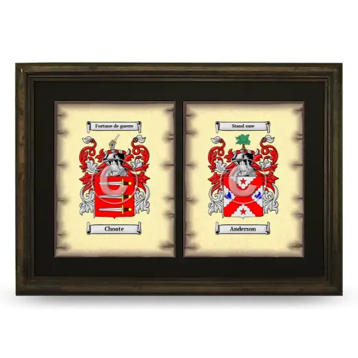 Double Coat of Arms Framed - Brown